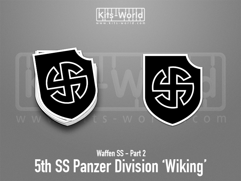 Kitsworld SAV Sticker - Waffen SS - 5th SS Panzer Division 'Wiking' HW:83mm x H:100mm 